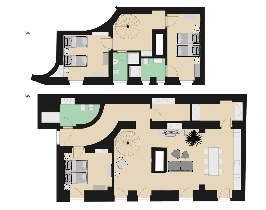 Floor plan of apartment RE02