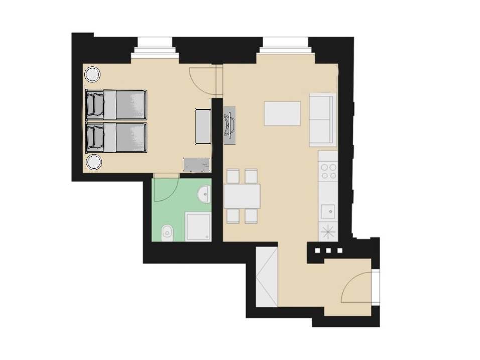 Floor plan of apartment RE03