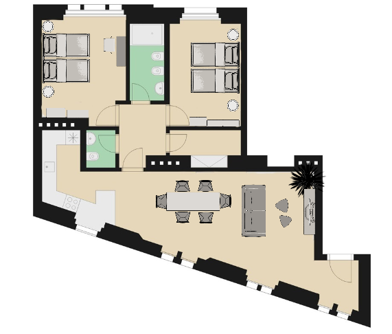 Floor plan of apartment RE07