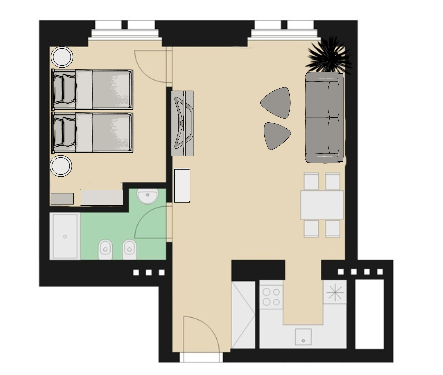 Floor plan of apartment RE08
