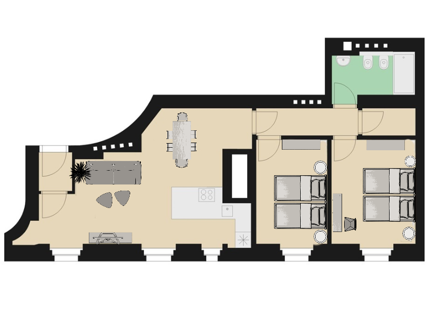 Floor plan of apartment RE21